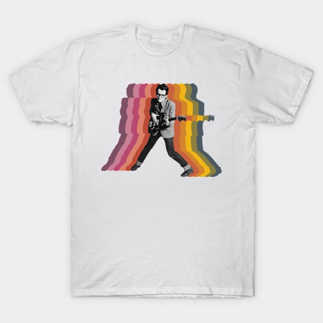 Elvis Costello Retro Fade T-Shirt by Baharnis